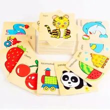 39 стилей, 3D деревянные головоломки, игрушки из дерева, 3d Мультяшные пазлы с животными, развивающие игрушки для детей, подарок для детей