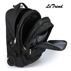 LeTrend Multi-function Новая дорожная сумка на колесиках сумка на плечо рюкзак на колесиках 20 дюймов Мужская сумка на багажник чемодан колесо