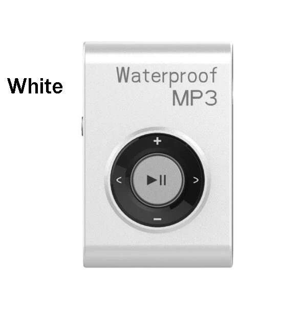 Мини водонепроницаемый плавательный MP3-плеер Спортивный Бег Верховая езда MP3 Sereo Walkman музыкальный MP3-плеер с fm-радио Hi-Fi клип - Цвет: Белый