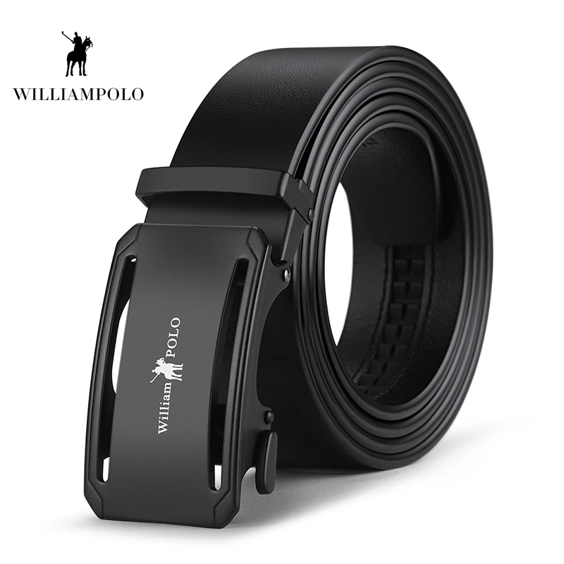 Williampolo 2019 100% из натуральной коровьей кожи Ремни для Для мужчин высокое качество ремень Автоматическая пряжка мужской оригинальный ремень