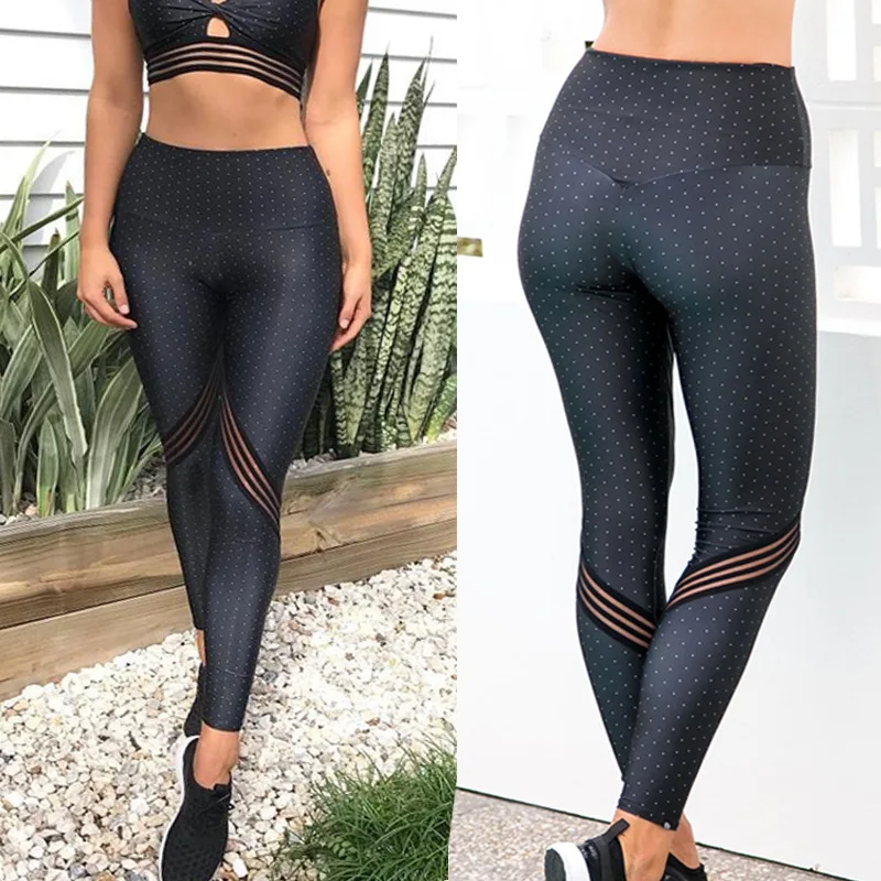 Black Leggings Women Polyester Ankle Length Standard Fold