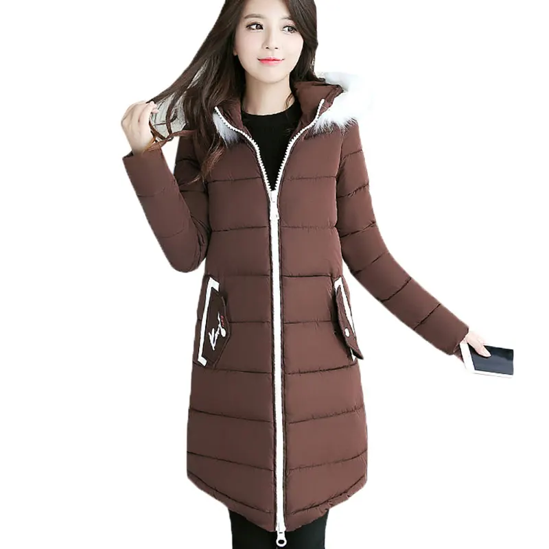 Fourrure brown Épaisse Nouveau Grande Mince Impression Capuchon Le gray Coton Chaude white Bas Veste De Black Col Grand Mode Femelle Vers 2017 Femmes D'hiver Taille Parkasx209 Manteau À qRA4EzyzwB