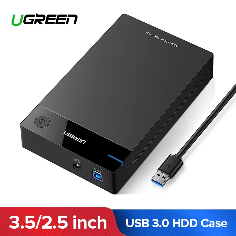 Goede Ugreen 3.5 inch HDD Case SSD Adapter SATA naar USB 3.0 voor Harde Schijf 1 tb 2 tb 2.5 Externe Opslag HDD Behuizing