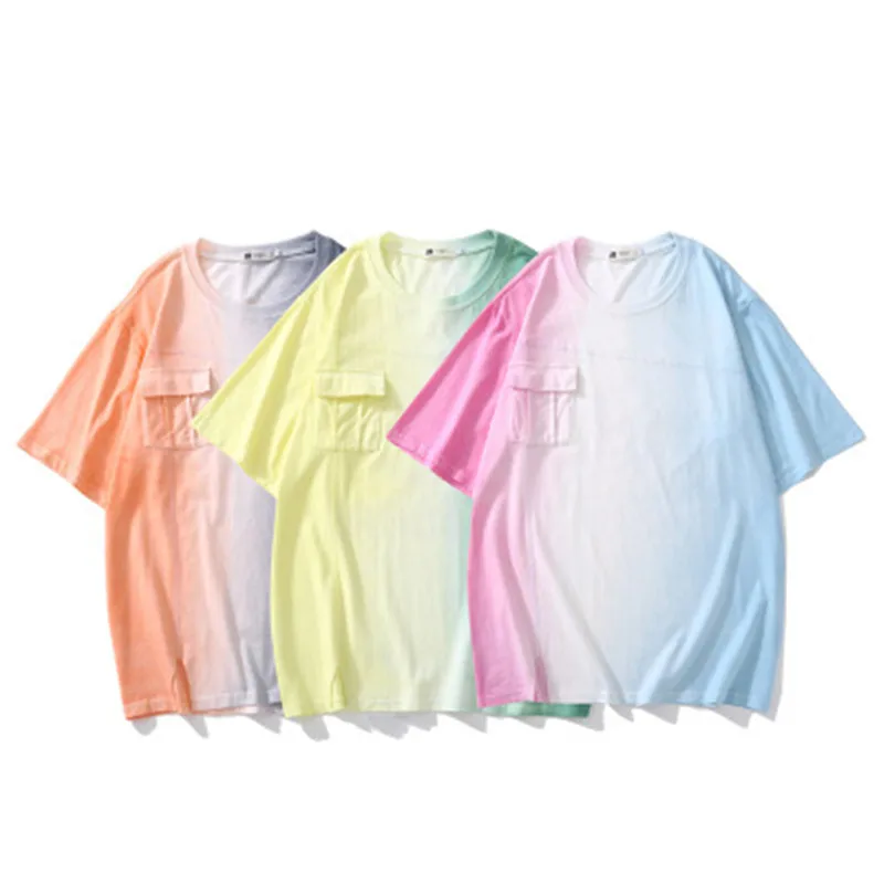 

Mens /womens summer T-shirt fashion Pocket Peace Sign Anti-War Print Tie Dye clothing Streetwear Hip Hop Casual Short SleeveTop