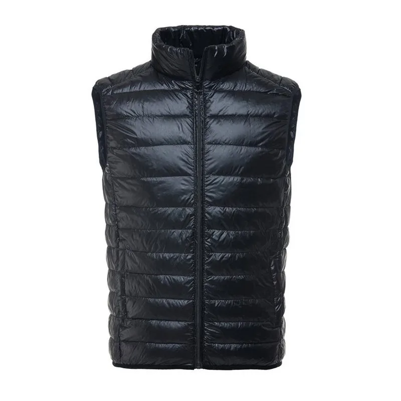 

Ultralight Down Vest Men Spring Autumn Casual Slim Sleeveless Jacket Outwear White Duck Down Vest Male Winter Warm Waistcoat