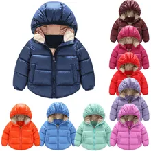 2-7Year Winter Kids Boys Girl Duck Down Snowsuit Hooded Warm Coat Jacket Outwear