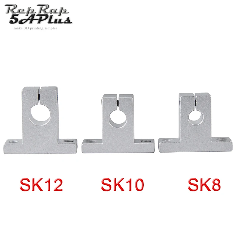 2pcs/lot SK8 SK10 SK12 Linear Rail Shaft Support for XYZ Table CNC 3D Printers Parts Sliding Part Accessories Shaft End