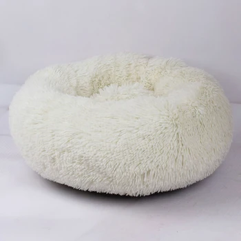 

Plush Deep Sleep Kennel Cat Litter Soft Stuffed Pet Dog Bed Round Cat Warm Winter Sleeping Bag Cat Supplies Puppy Mat Cushion