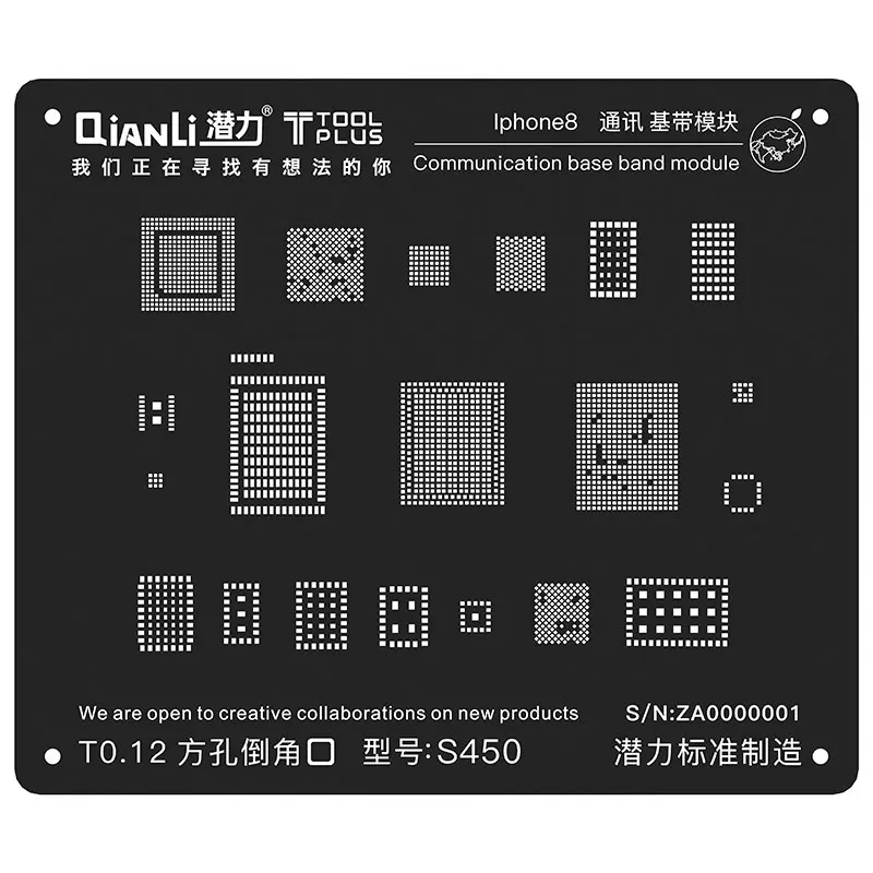 Черная стальная сетка Qianli для IPhone 5 5s 6 6s 7 8 модуль базовой полосы связи BGA
