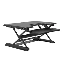 Ergonomic Height Adjustable Stand Up Computer Desk Laptop Desks Standing Desk Sit Stand Riser Black Desk
