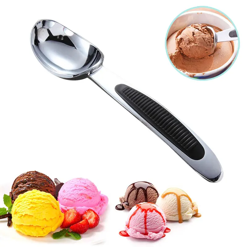 Stainless Steel Ice Creative Cream Spoon Ice Portioner Anti Slippery