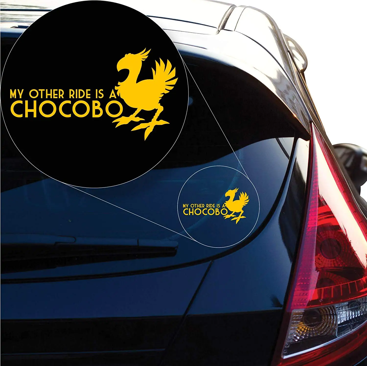 

My Other Ride Is A Chocobo Final Fantasy Inspired Decal Sticker for Car Window, Laptop and More