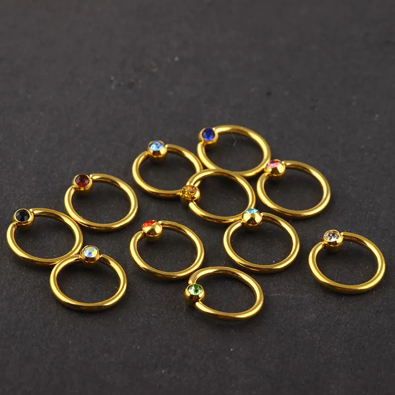 JUNLOWPY Fancy Body Piercing Jewelry Stainless Steel 16G Nose Stud Sexy Tragus Lip Women Men Nose Hoop Ring 200pcs Mix 10 Colors