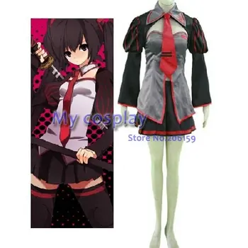 

Vocaloid Zatsune Miku Cosplay Costume Women's Skirt Party Dress Halloween Costumes Jacket +Underwear +Skirt +Tie Freeshipping