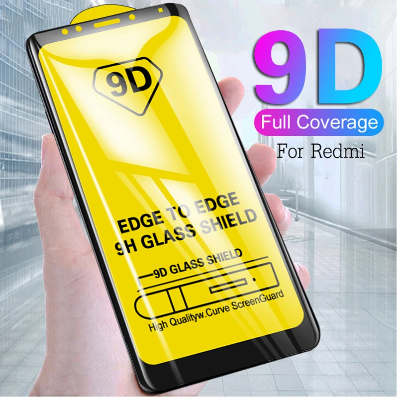 

9D Full Protective Glass On The For Xiaomi Redmi 5 Plus S2 6A 5A Note 5 6 7 A5 32 64 GB Pro Tempered Screen Protector Glass Film