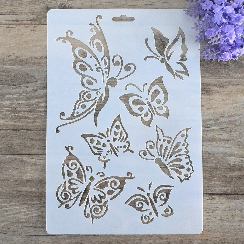 

DIY Craft Butterfly Layering Stencils For Walls Painting Scrapbooking Stamping Stamps Album Decorative Embossing Paper Cards