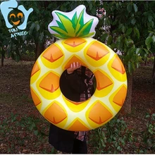 Диаметр 80 см Надувное фруктовое кольцо с ананасом бассейн Поплавковый бассейн Плавание веселые игрушки Водный пляж плот