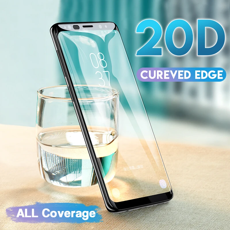 20D изогнутые все закаленное Стекло на для Samsung Galaxy S8 S9 S7 S6 Edge Plus Экран протектор