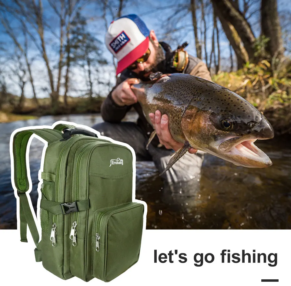 Camo dos Homens Dois em um Mochila ao ar Bolsa de Pesca Erchang Mochila Militar Lazer Esportes Livre Grande Capacidade Multifuncional Esporte 2 Esporte e Lazer