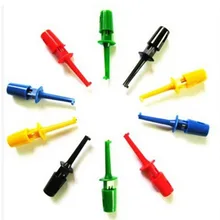 10pcs ABS Plastic Mini Test Probe Hooks Multimeter Lead Wire Kit Test Hook Clip Electronic Mini Repair Probe Set Mix Colors