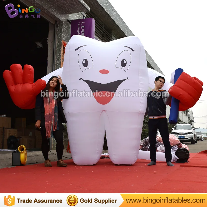 

Free Shipping 2.5m high inflatable tooth model with toothbrush for Love teeth activity advertising tooth replica for promotion