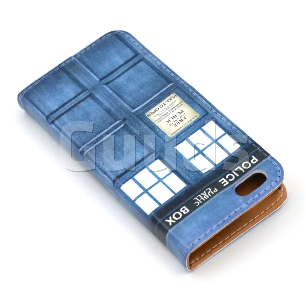 Police Box Leather Wallet Case for iPhone 5c