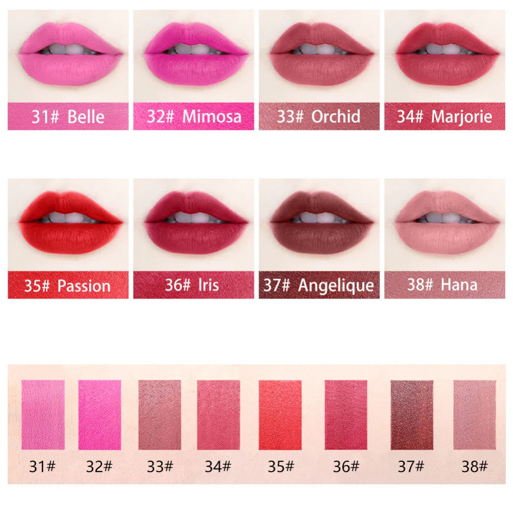 

rouge a levre matte 25 Colors MISS ROSE Lipstick Set Professional Makeup Batom Sexy Full Lips Beauty Maquillaje Labiales