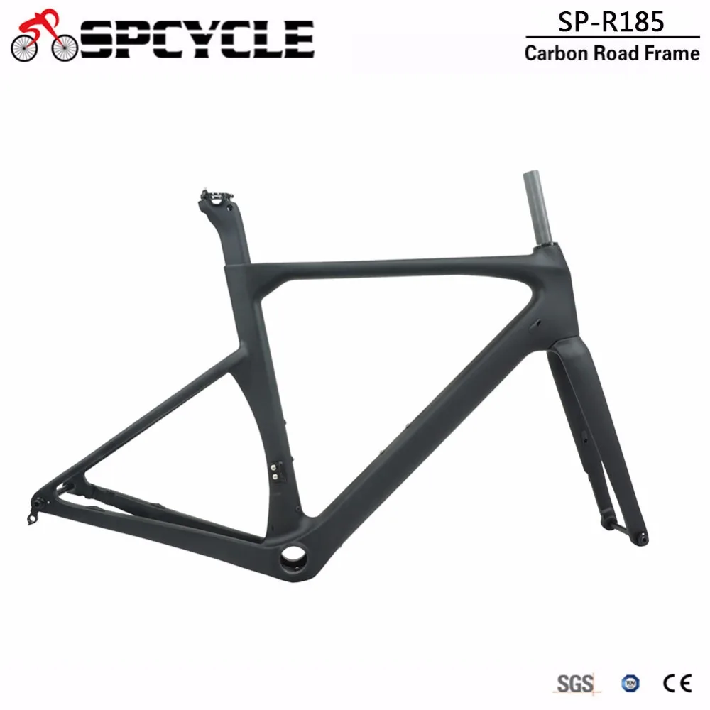 Flash Deal 2020 New Disc-Brakes Road Carbon Bicycle Frames,Spcycle Full Carbon Fiber Road Disc Bike Frames Framesets BB386 50/53/56/59cm 2