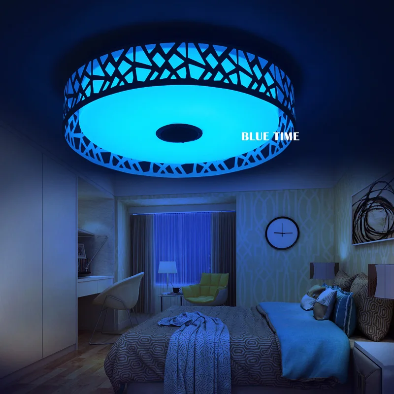 

Modern LED Chandelier For Living room Bedroom Music Lamp Multicolor Changer With App Bluetooth Control Chandelier Lighting D47cm