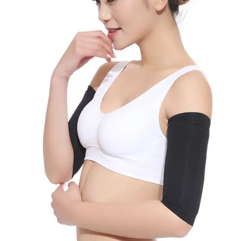 

2 piece Women Sport Compression Slim Arm Sleeve Varicosity Anti Swelling Support Wave Thread Socks