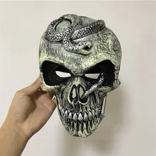Маска на Хеллоуин для косплея реквизит страшный Скелет змея маска серебро 1:1 PU фильм игры аниме Cos дети ролевые игры подарок безопасность PU