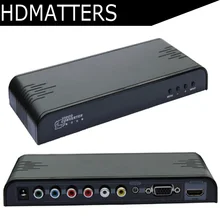 HDmatters VGA-компонент Ypbpr композитный AV конвертер HDMI масштабирования смешанные входы коммутатор для портативных ПК DVD STB