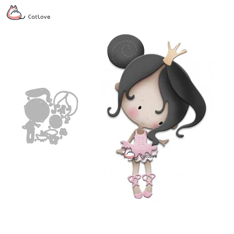 

Lovely Girl Metal Cutting Dies Stencils For DIY Scrapbooking Album Paper Card Decorative Craft Embossing Die Cuts New 2019