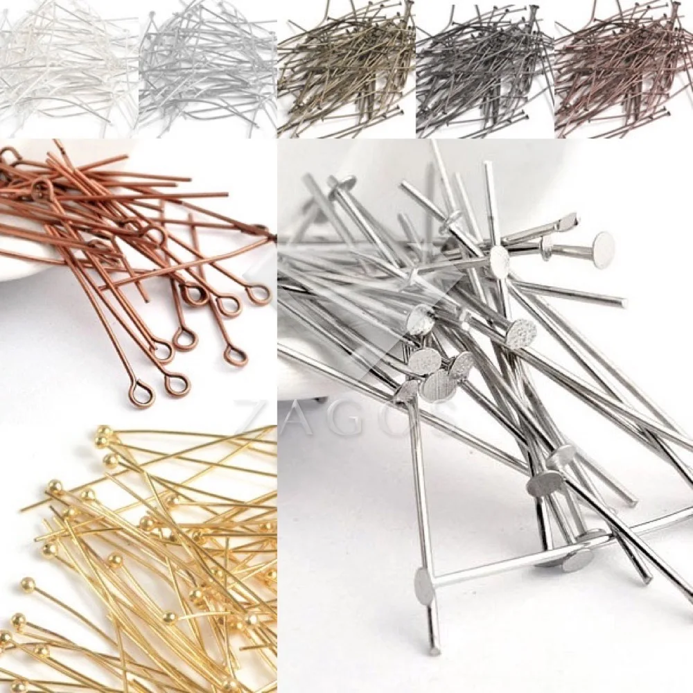14/16/18/20/22/24/26/28/30/32/35mm Head Pins Making Jewelry DIY