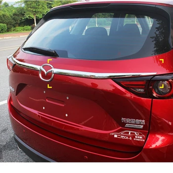 

MONTFORD For Mazda CX-5 CX5 2017 2018 ABS Chrome Rear Trunk Lid Cover Tailgate Strips Exterior Decoration Car Accessories 2Pcs