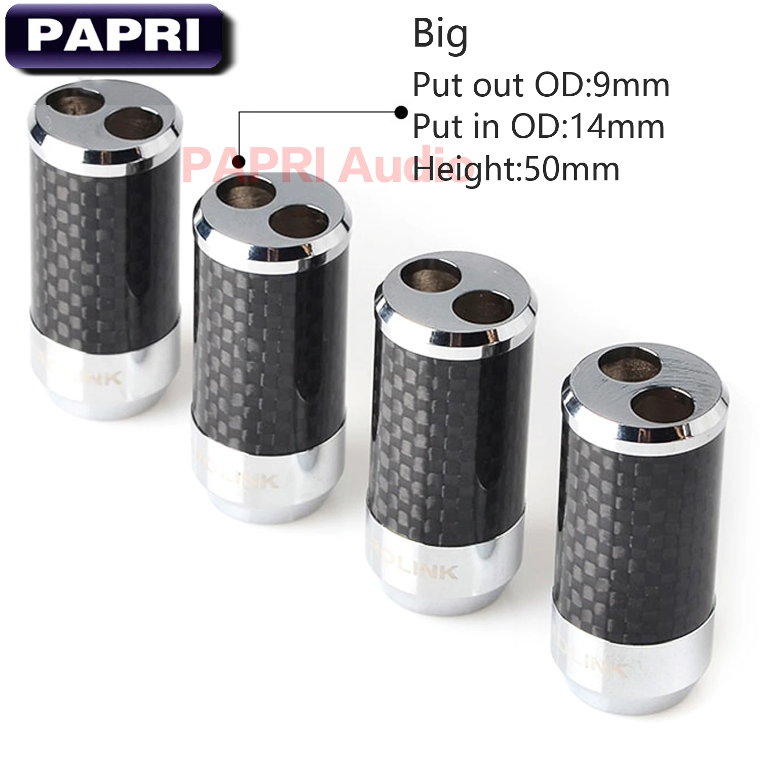 Ceny PAPRI 1 otwór do 2 otworów adapter przewód głośnikowy Upgrade kabel słuchawek Splitter jeden kabel warstwowy z włókna węglowego rod spodnie 1 sztuk