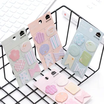 

Korean Cute sticky notes planner decorative Stickers Mini Portable Sticky Note Memo Pads Kawaii Cute office & school supplies