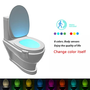 

Toilet Light Night Led Lamp Rgb 8 Colours Bulbs Emergency Colors Motion Dry Battery 4.5v Atmosphere Card Aaa Z30 Sensor Human