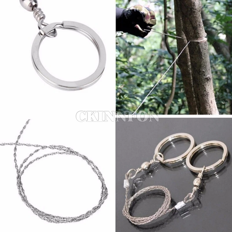 

DHL 500PCS Portable Practical Emergency Gear Steel Wire Saw Outdoor Camping Hiking Manual Hand Steel Rope Chain Saw Travel Tool