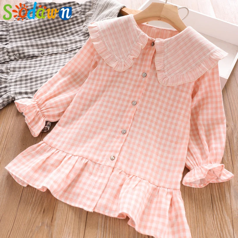 

Sodawn Cute Girl Dress 2019 Kids Clothes For Girls Plaid Children Clothing Casual Wear Princess Dress Autumn Baby Girl Dresses