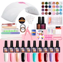 Маникюрный набор 10 шт. гель лак для ногтей 36 Вт лампа Сушилка для ногтей Гель-лак для ногтей наборы лаков для ногтей все маникюрные инструменты для педикюра Набор