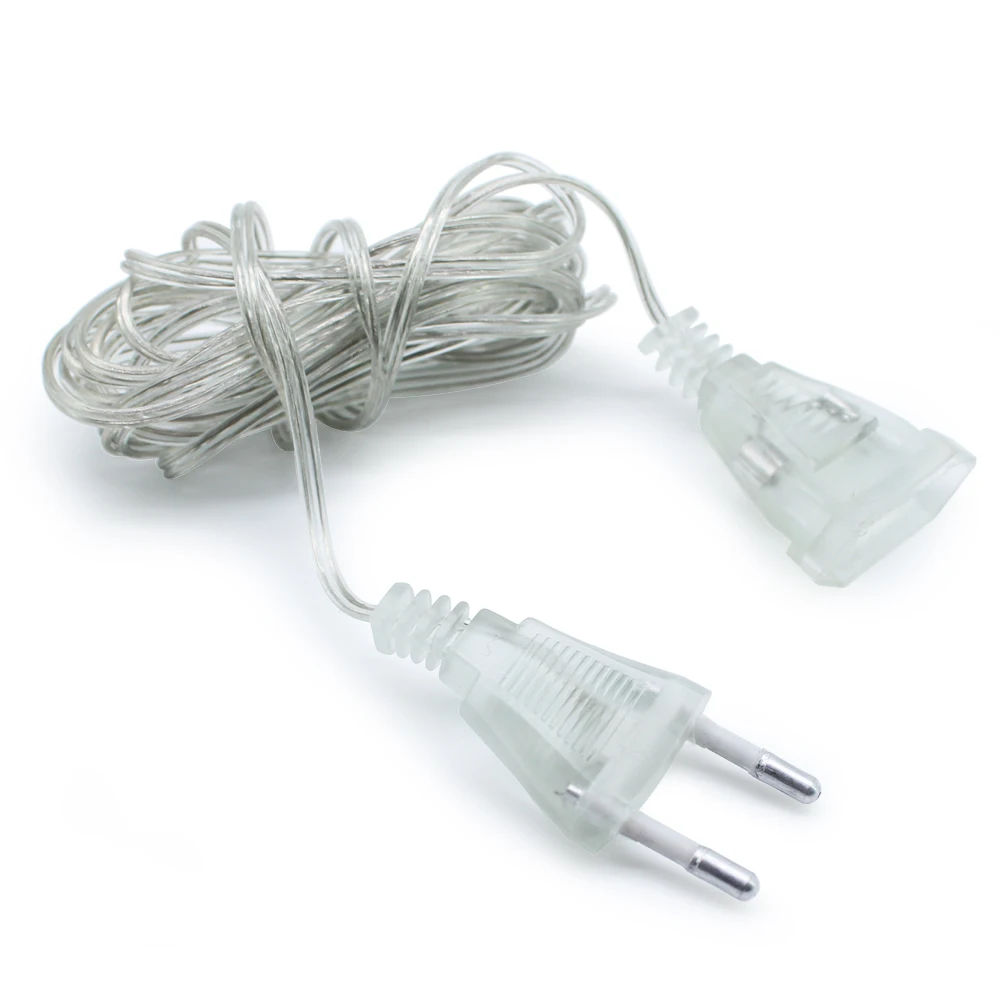 

3M extension line Extender Wire Extension Cable for curtain lights LED String Christmas Lights Home Garland Party Decoration