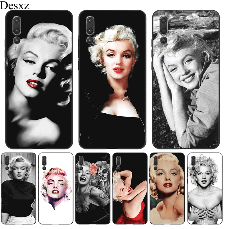 

Desxz Mobile Phone Case For Huawei P30 P20 P9 P10 P8 Lite Pro P Smart Cover Marilyn Monroe Shell TPU