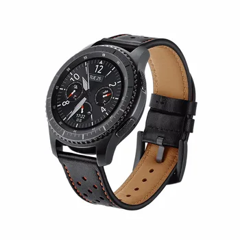 

YuiYuKari Leather Loop strap for Samsung Gear S3 Frontier Galaxy watch 46mm amazfit bip watch active nato strap