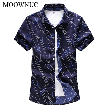 

Summer Shirts 6XL 7XL Casual Business Plus Size MOOWNUC Fashion Male Men MWC Fit 5XL Short Smart Casual Casual Shirts Printed