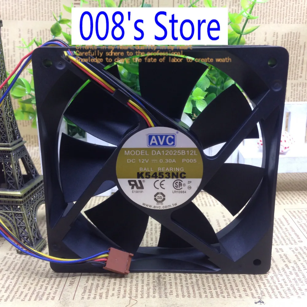 

New CPU Cooler Fan For DA12025B12L 12*12cm 120*120*25MM 1225 12V 0.3A P005 4 Pin Speed Control PC Case Cooling 700/2600RPM PWM