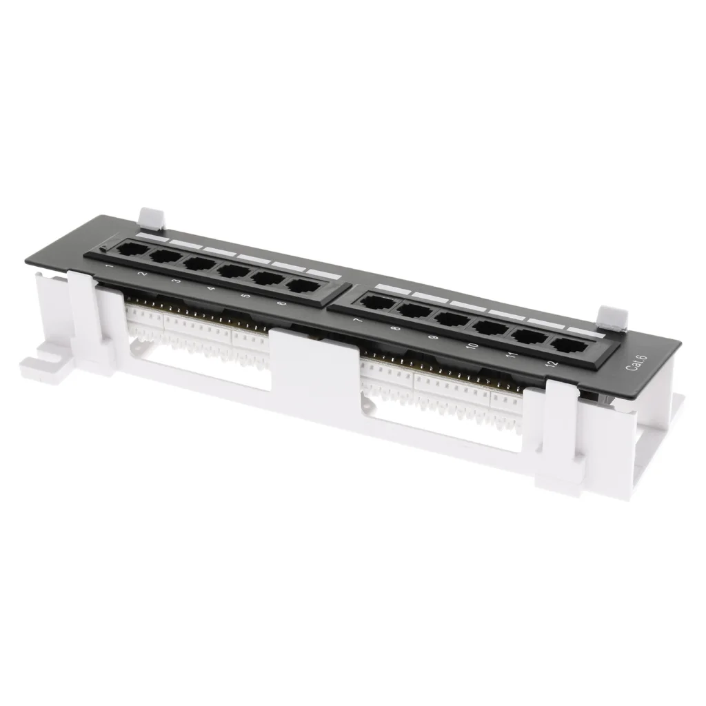 MagiDeal 12 Port Cat5e / Cat6 Unshielded Wallmount Network Ethernet Patch Panel 10 inch