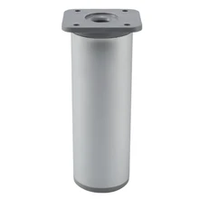 Упаковка из 4 шт.) Регулируемая круглая алюминиевая стойка для ног, мебельная подставка, ножки для шкафа, стола, дивана, кровати, ножки, хром, H = 80 мм/100 мм/120 мм