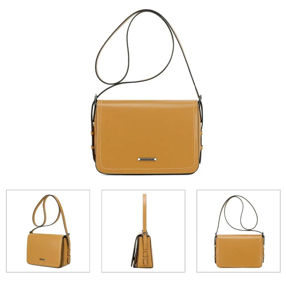 ECOSUSI المرأة حقيبة ساع بو الجلود النساء Crossbody أكياس الإناث رفرف Crossbody حقيبة