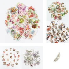 40pcs/pack Flower Building Animal Label Stickers Diary Scrapbooking Sticker Albums Photo Decor Childrens Sticker